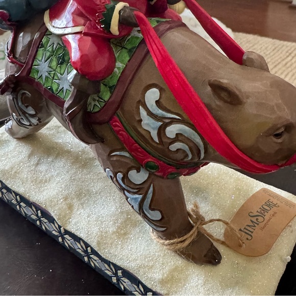 Jim Shore Bearing gifts for one and all Santa riding  a bear figurine. - Picture 7 of 16